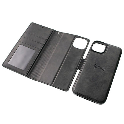 Hanman 2 in 1 magnetic detachable leather Wallet Case Samsung S24 Ultra Black