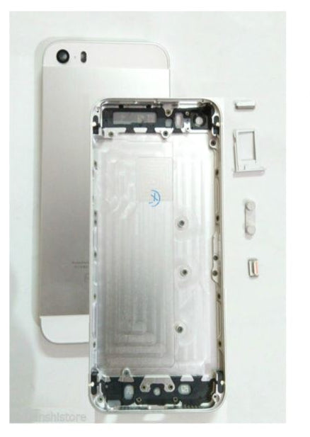 No Logo Rear battery housing for iPhone 5s White / Silver