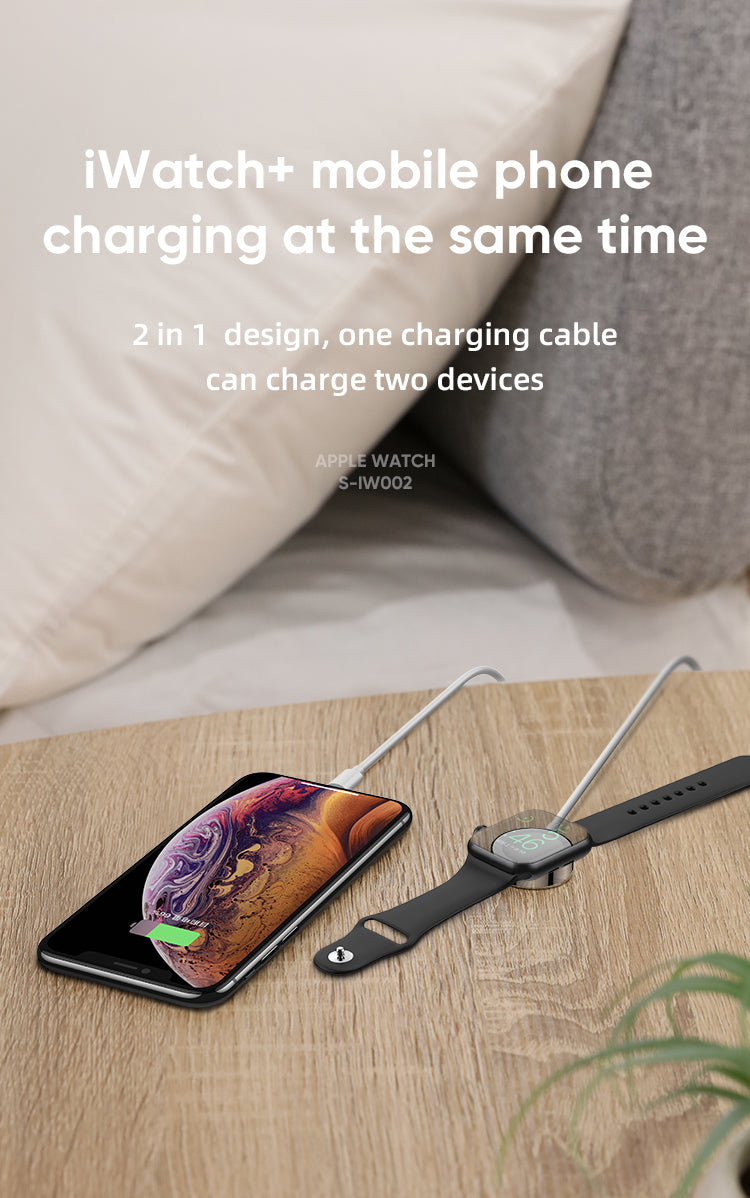 Joyroom 2 in 1 iWatch Magnetic Wireless Charger With lightning Cable