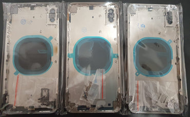 No Logo Middle Frame Back Housing With Glass For iPhone XS Rose Gold