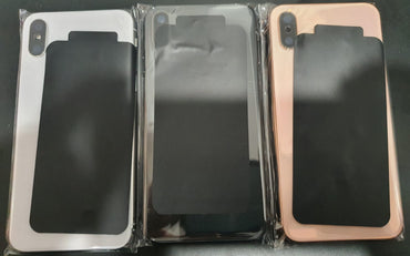 No Logo Back Housing For iPhone XS Max Silver With Small Parts