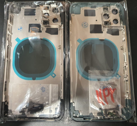 No Logo Middle Frame Back Housing With Glass For iPhone 11 Pro Max Black