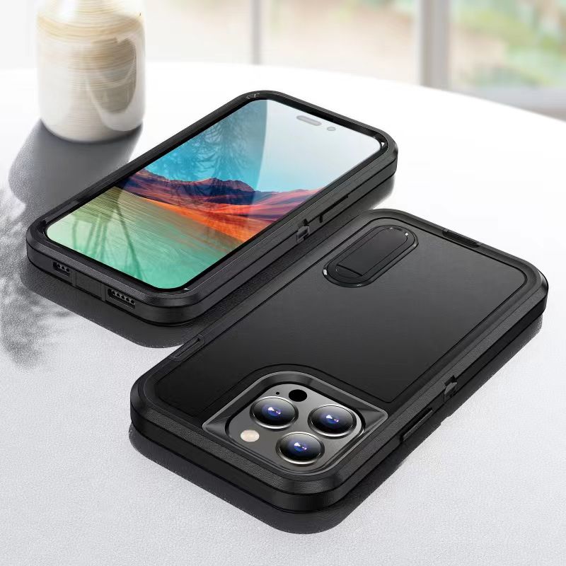 Adventure Rugged Back Case For iPhone 6P / 7P / 8P Black