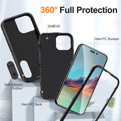 Adventure Rugged Back Case For iPhone 15 Plus Black