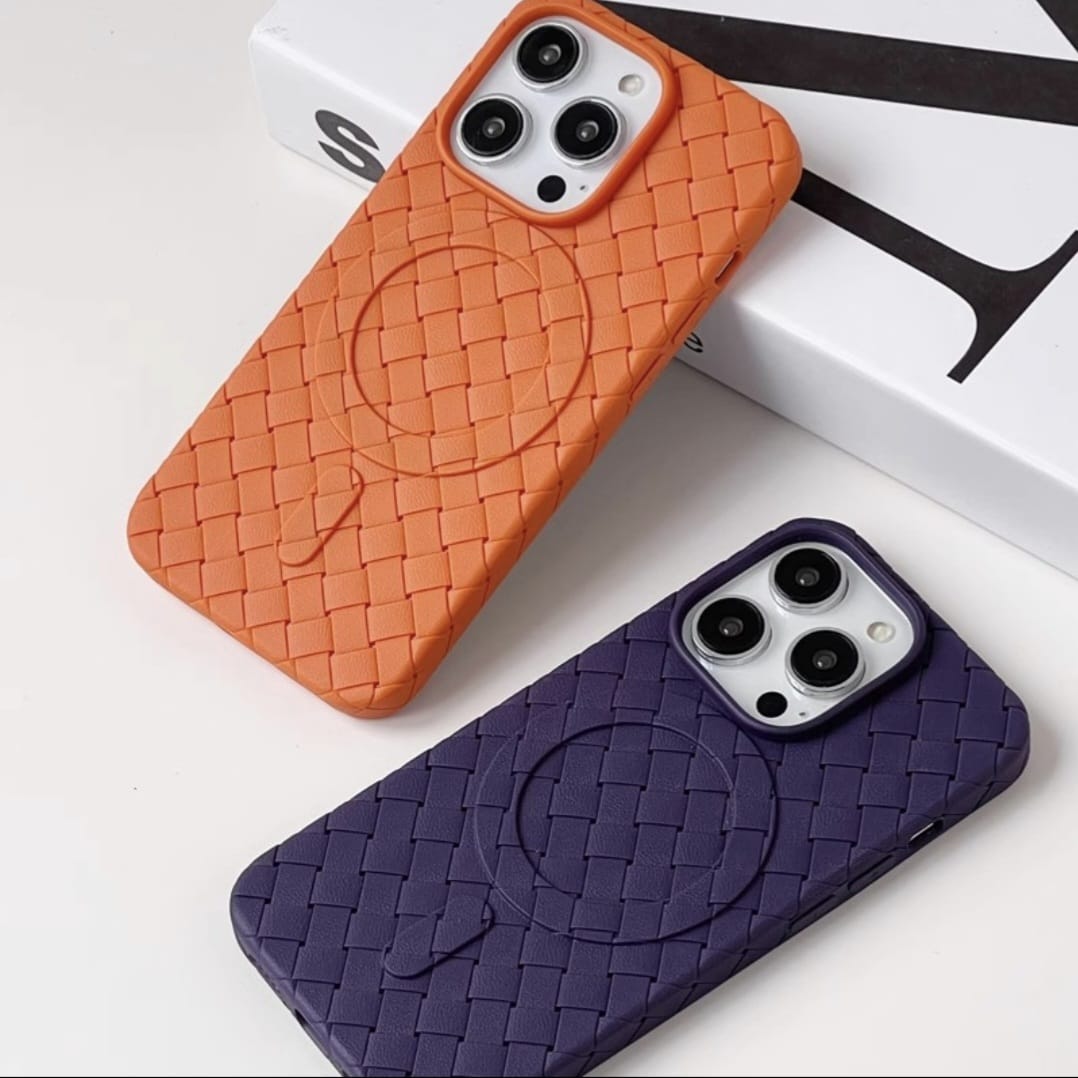 JR-BP005 Braided TPU Magnetic case for iP15 Pro Max-6.7 inch orange