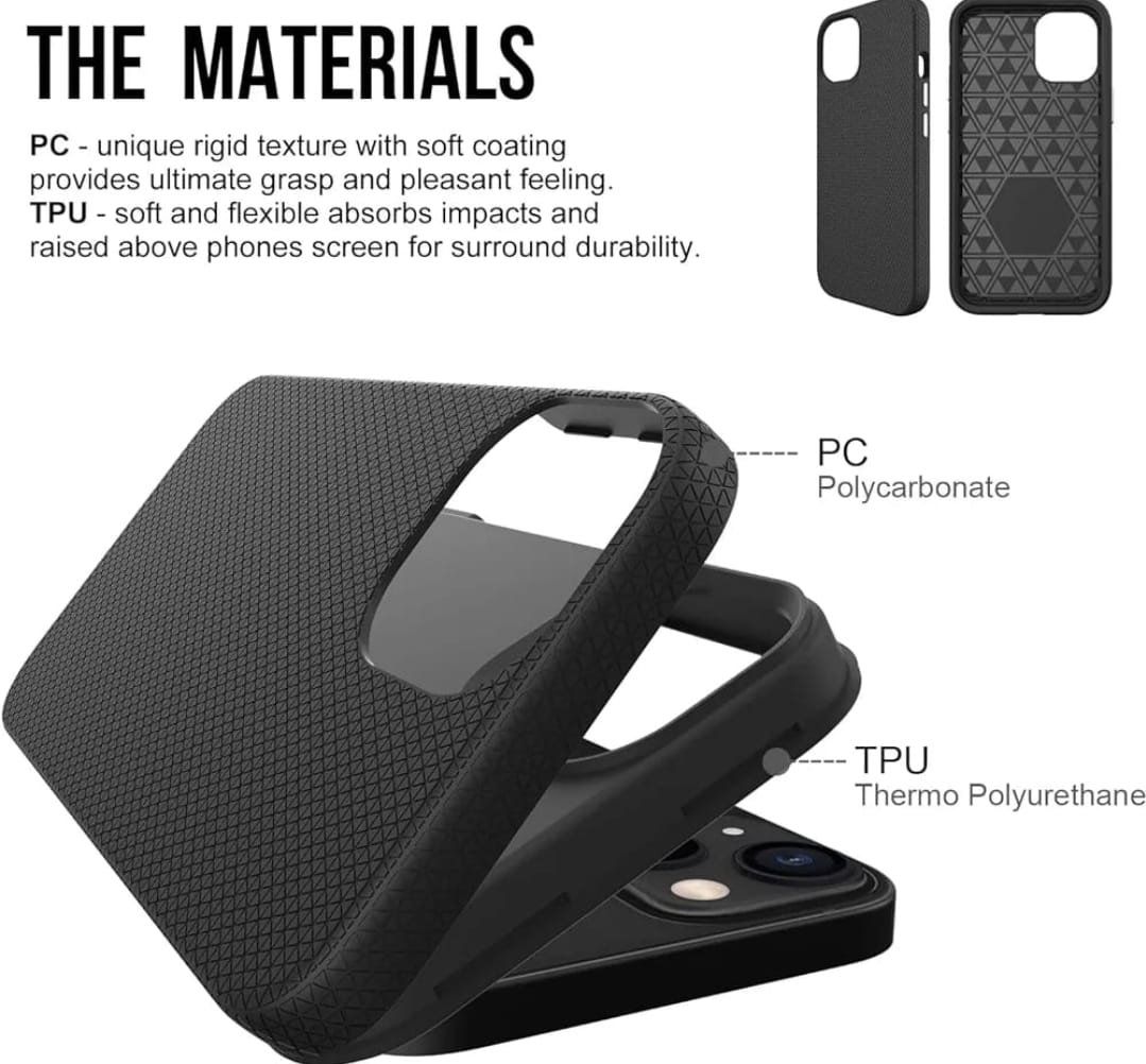 Triangle Texture Design Drop Tested Case For iPhone 16 Pro Max Black