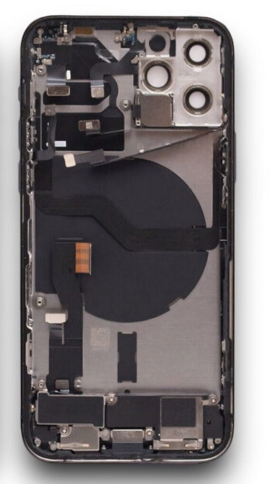 No Logo Back Housing iPhone 12 Pro Max Blue With OEM Small Parts & NFC