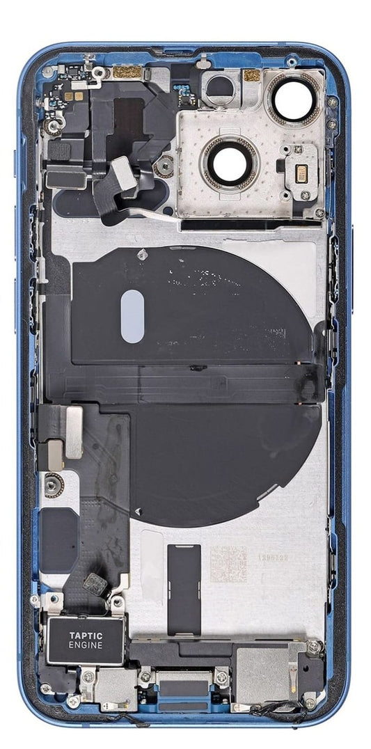 No Logo Back Housing iPhone 13 Black With OEM Small Parts & NFC