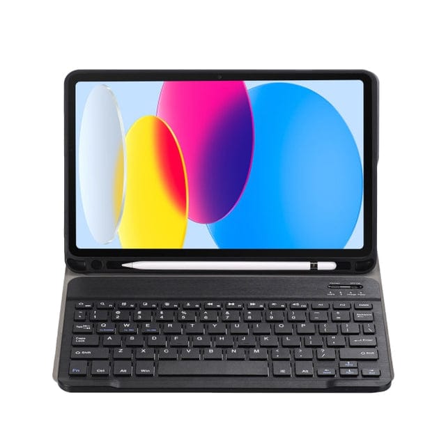 Detachable Bluetooth Keyboard Case With Pencil Holder For iPad 7th / 8th / 9th Black