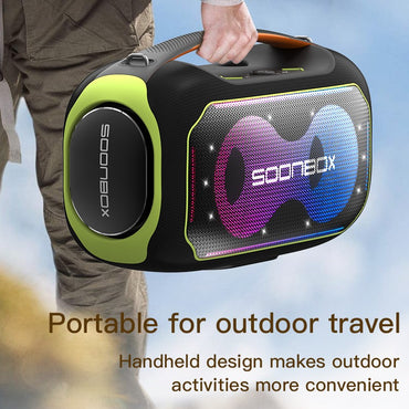 Soonbox High Power 200W Wireless Bluetooth Speaker with 2 Microphone and Stand