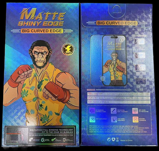 Bright Edge Matte Full Tempered Glass For iPhone 15 Plus / 16 Plus