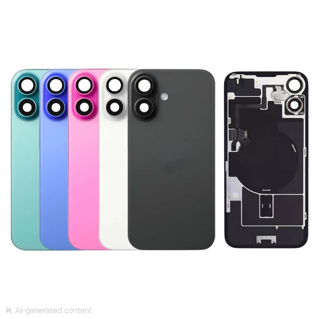 No Logo Back Glass With Bracket & NFC Flex iPhone 16 6.1" Ultramarine