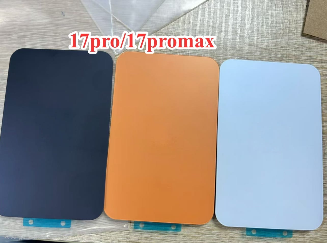 No Logo Back Glass With Magnets iPhone 17 Pro Max Blue