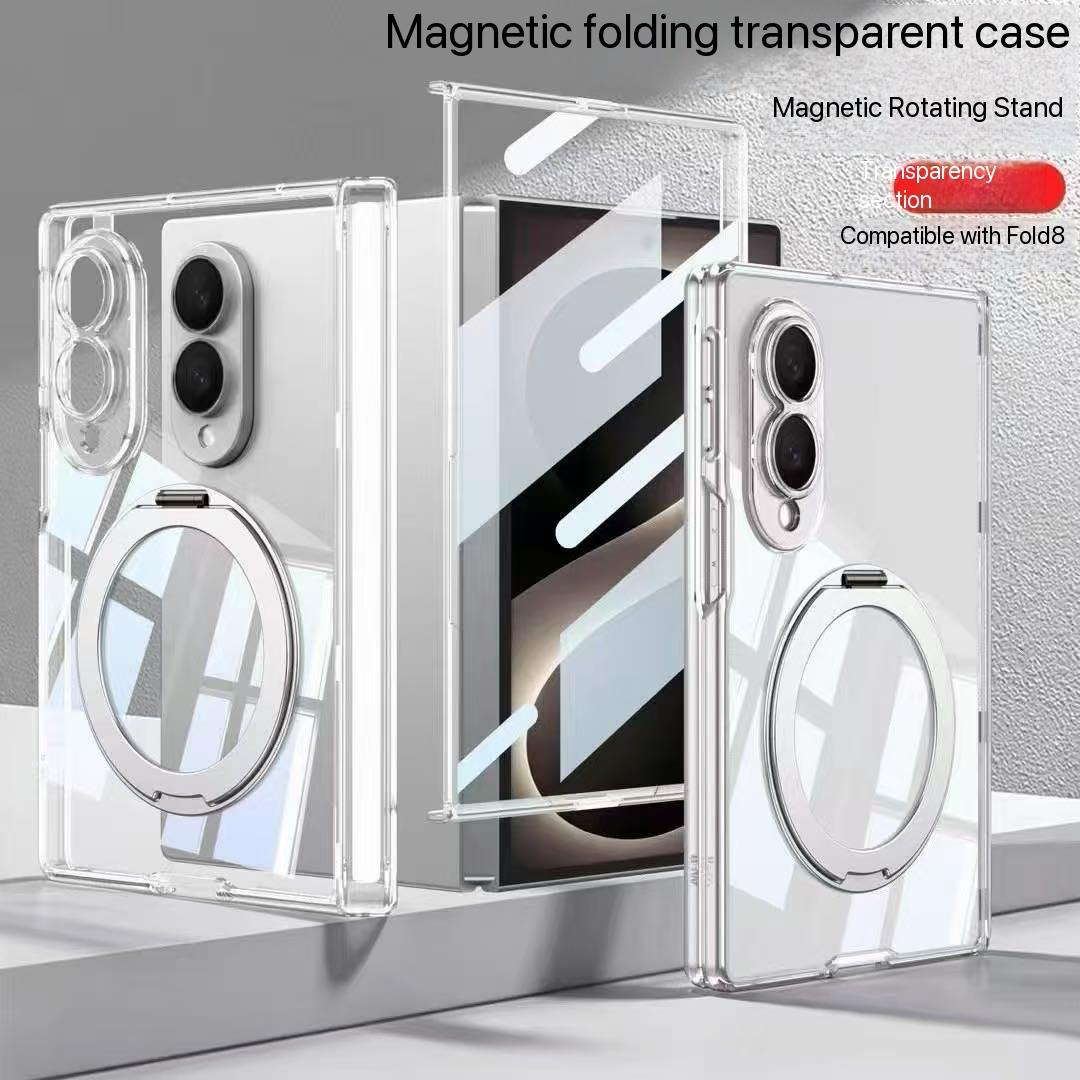 360 Degree Rotating Stand Case For Samsung Galaxy Flip 8 Clear