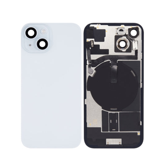No Logo Back Glass With Brackets and NFC Flex For iPhone 15 6.1" Blue
