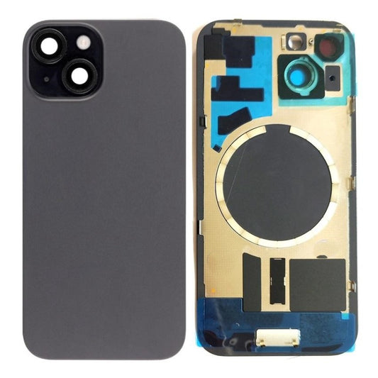 No Logo Back Glass With Bracket & Magnets iPhone 15 6.1" Black