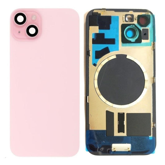 No Logo Back Glass With Bracket & Magnets iPhone 15 6.1" Pink