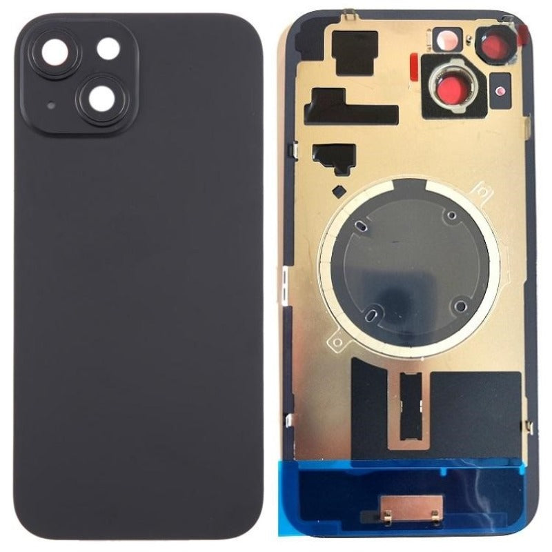 No Logo Back Glass With Bracket & Magnets iPhone 15 Plus Black