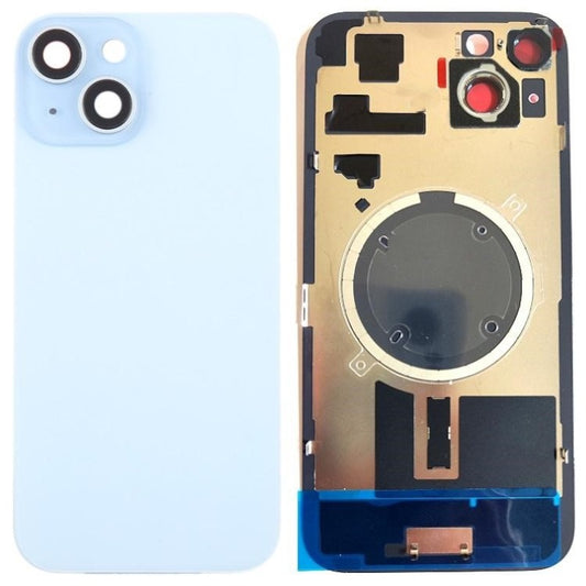 No Logo Back Glass With Bracket & Magnets iPhone 15 Plus Blue