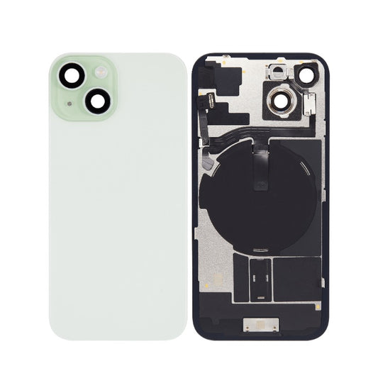 No Logo Back Glass With Brackets and NFC Flex For iPhone 15 6.1" Green