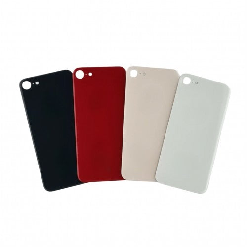 No Logo Back Glass For iPhone 8 4.7" Red (Big Cam Lens Hole)