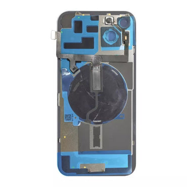 No Logo Back Glass With Brackets and NFC Flex For iPhone 14 6.1" Black