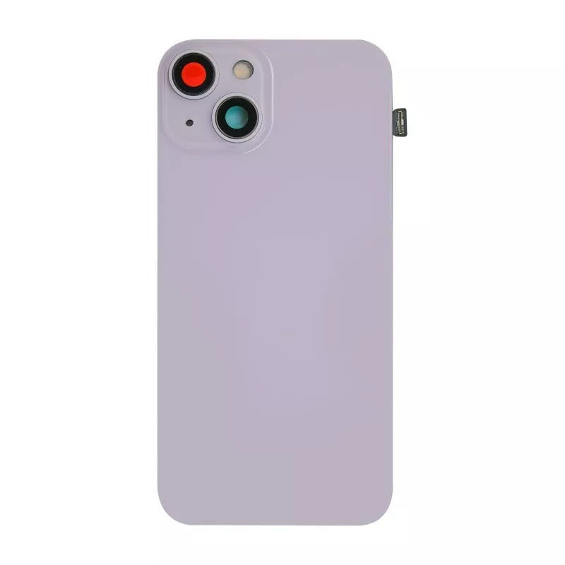 No Logo Back Glass With Brackets and NFC Flex For iPhone 14 Plus Purple