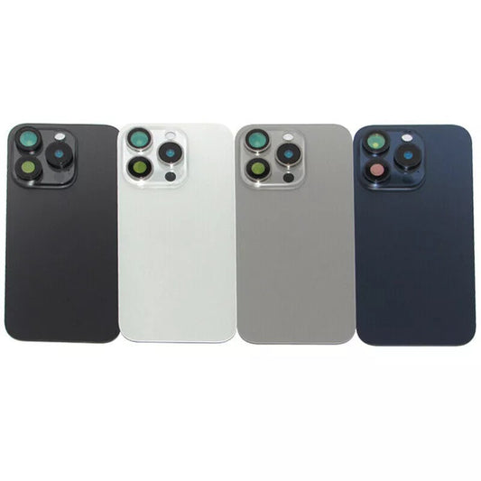 No Logo Back Glass With Bracket & Magnets iPhone 15 Pro Blue
