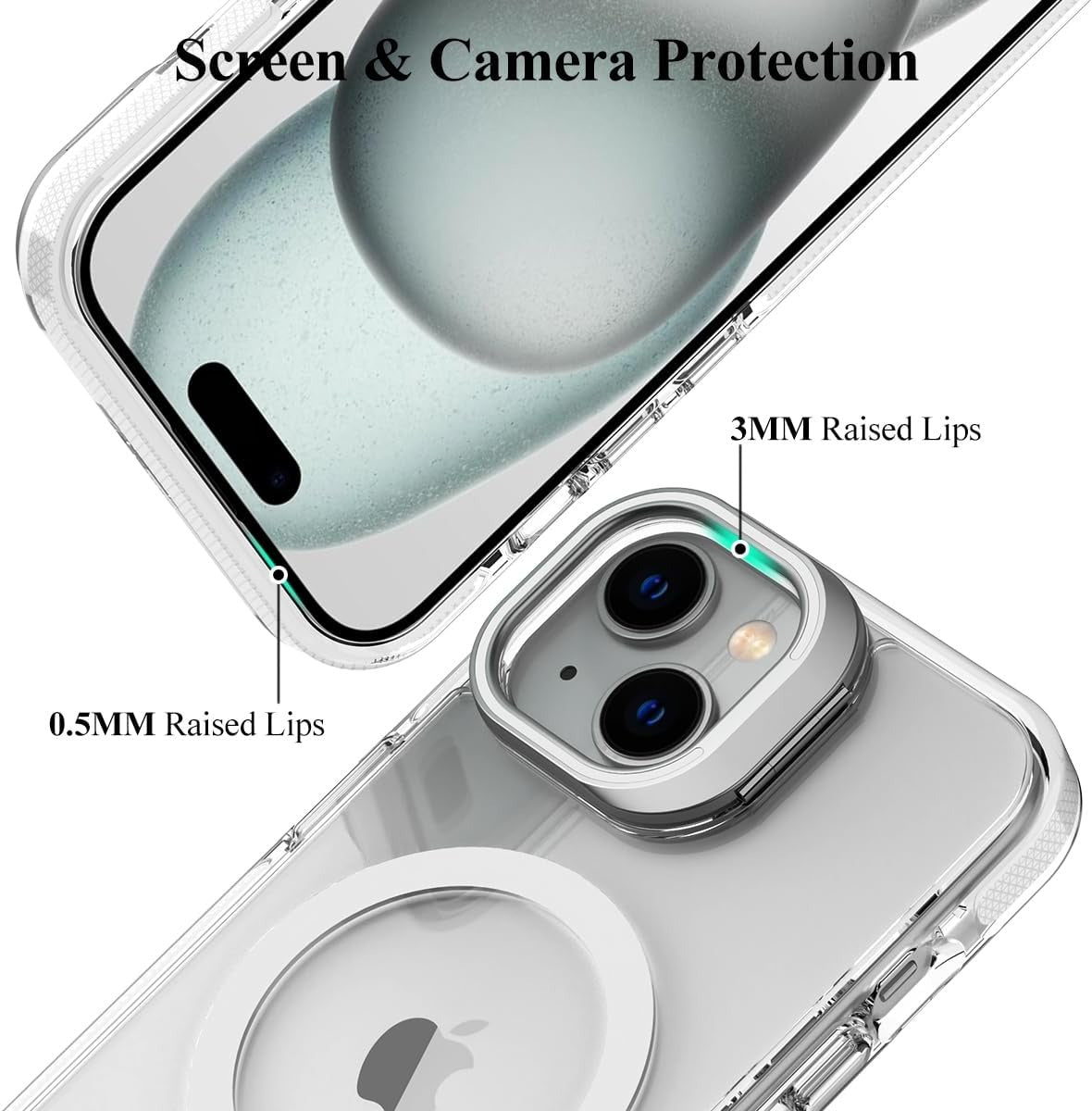 Case Artistry Magsafe Cam Ring Rhino Case For iPhone 16 Plus Clear