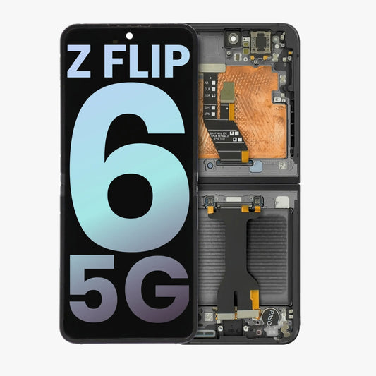 Replacement Lcd Screen Assembly With Frame Samsung Galaxy Flip 6 Black Oem Pulled Part