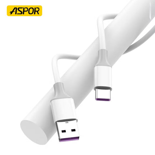 Aspor AC53 1 Meter Type C To Usb 5A Cable