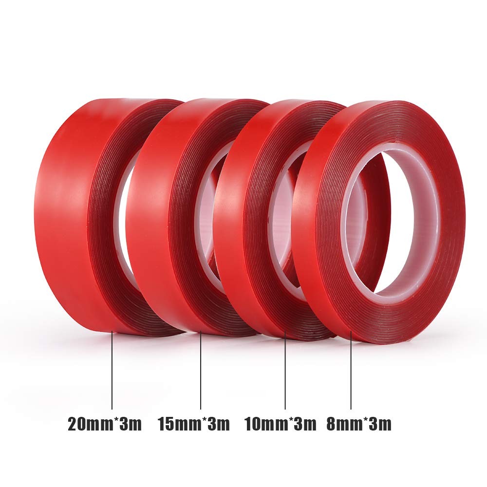 8mm*50M Double Sided Adhesive Sticky Tape Red