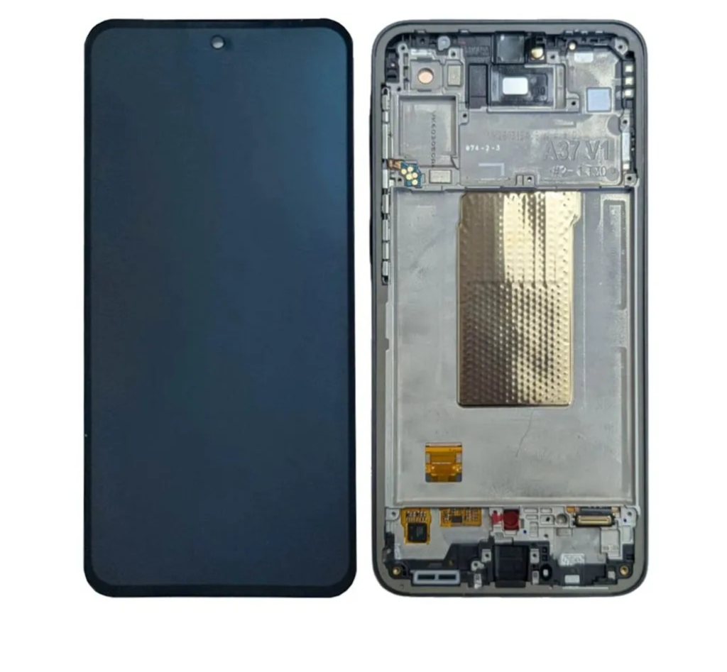 Replacement Lcd Screen With Frame for Samsung Galaxy A37 5G Black OEM