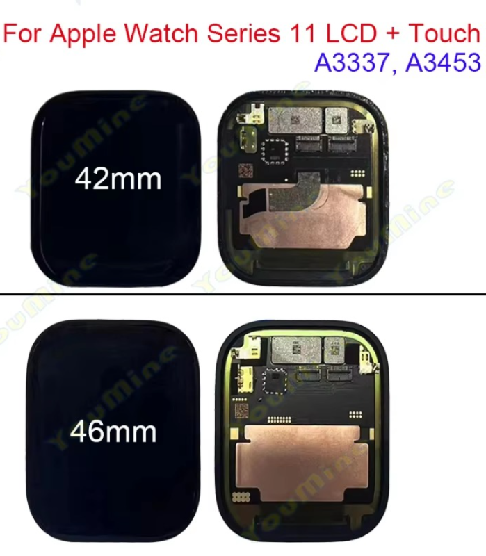 Compatible LCD Screen Assembly For iWatch Series 11 46mm Black