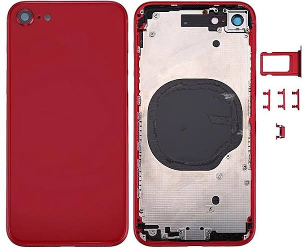 No Logo Battery Back Housing For iPhone 8 4.7" Red
