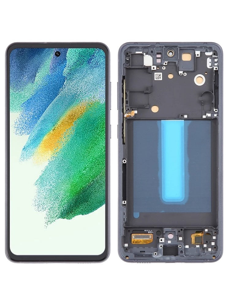 Replacement Lcd Screen Frame Samsung Galaxy S21 FE (Fan Edition) Grey Soft Oled