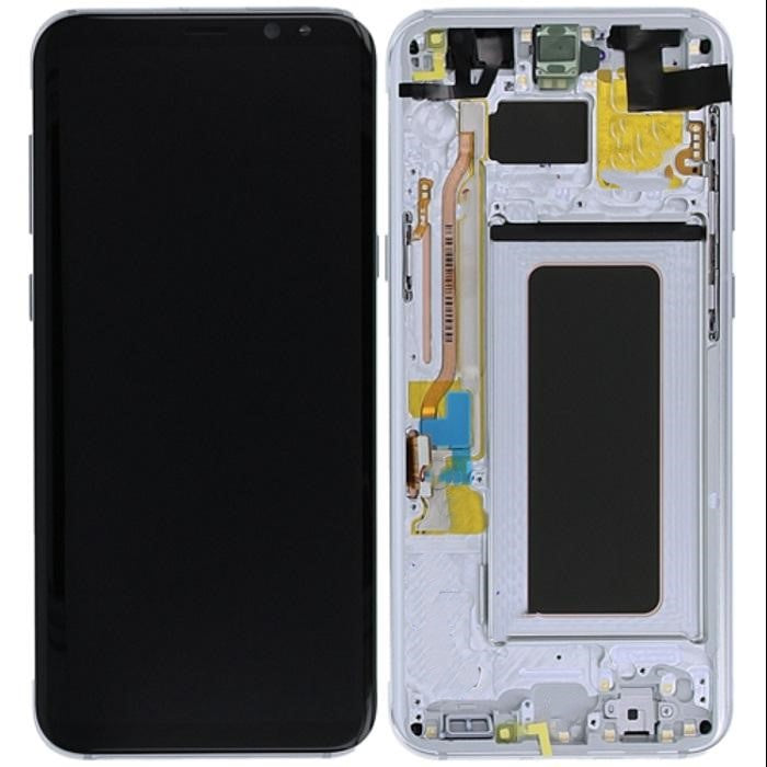 Replacement Lcd Screen Frame Samsung Galaxy S8 Plus Silver OEM