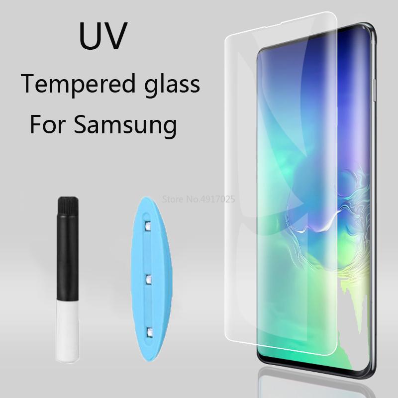 UV Glue Full Cover Premium Tempered Glass For Samsung Galaxu S20 Plus